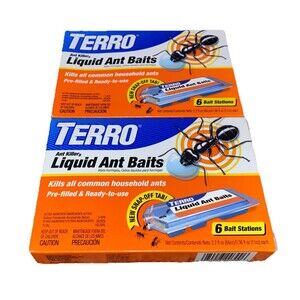 Terro Ant Killer II Liquid Ant Bait Pack of 6 Bait Stations Lot Of 2 - 12 Total